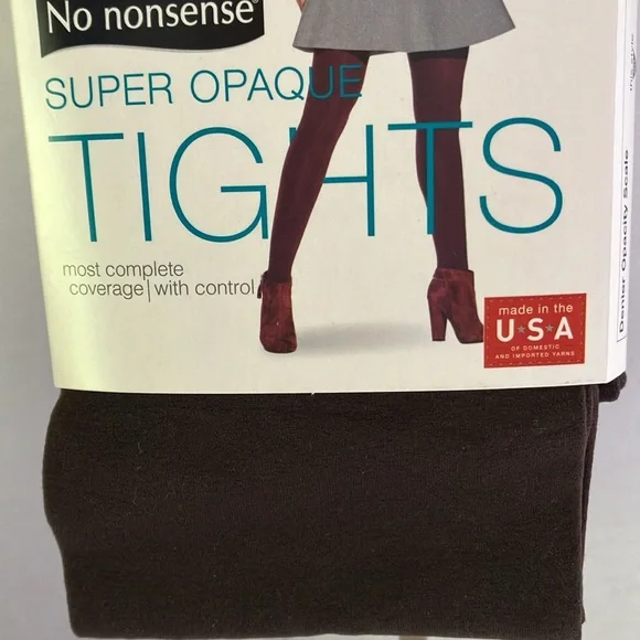 No Nonsense Super Opaque Tights Size Medium - Picture 5 of 7